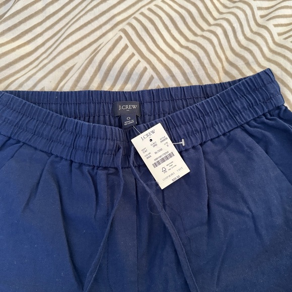 New linen-cotton Navy Blue Jogger Pants JCrew Factory - Picture 2 of 5